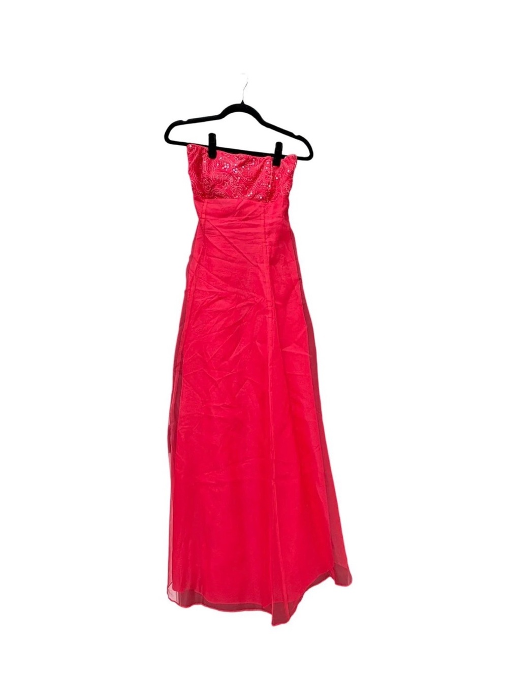 Zum Zum by Niki Livas Strapless Evening Gown Pink Embroidered